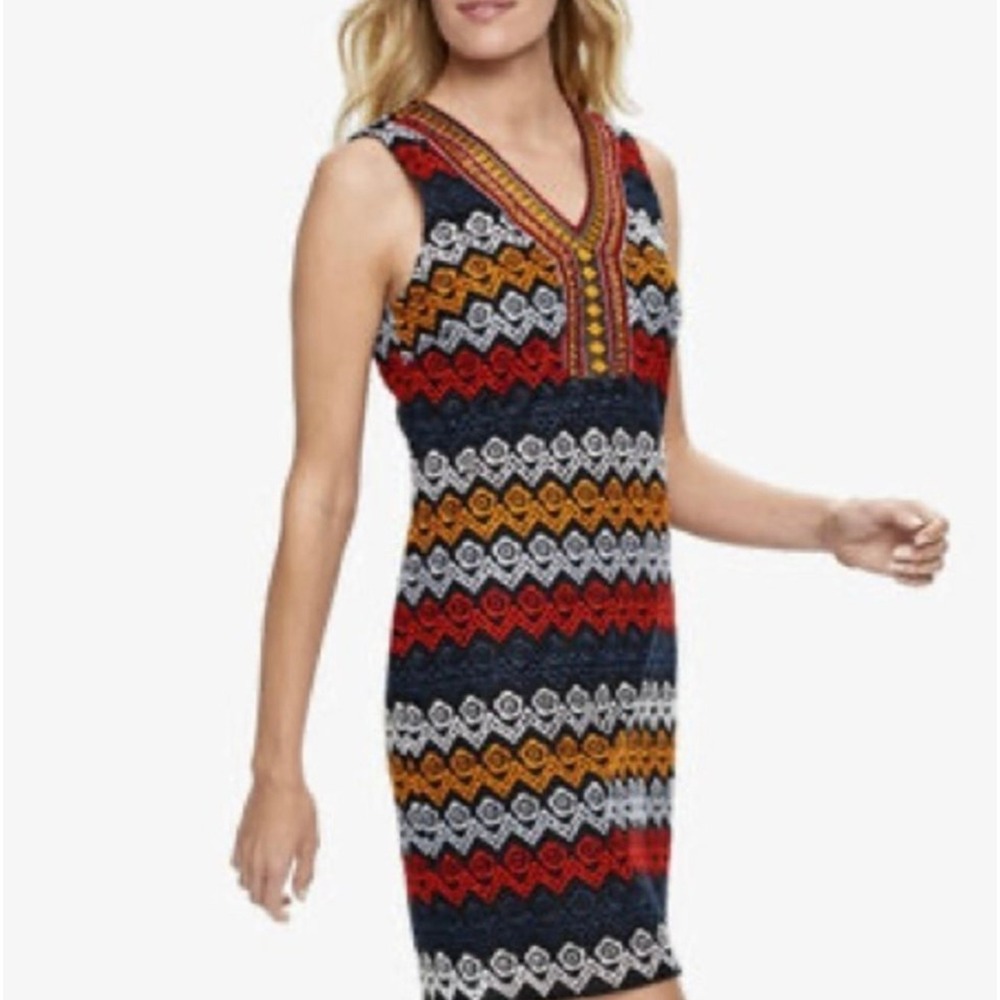 Johnston & Murphy - Sleeveless Embroidered Dress - Size 10